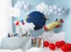 Balonowy topper na tort Samolot, mix, 29 cm