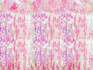 Kurtyna Party, opalizujący różowy, 100x200cm