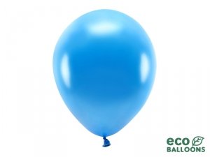 Balony Eco 30cm metalizowane, niebieski (1 op. / 10 szt.)
