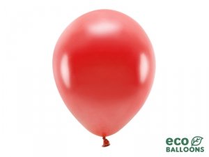 Balony Eco 30cm metalizowane, czerwony (1 op. / 10 szt.)