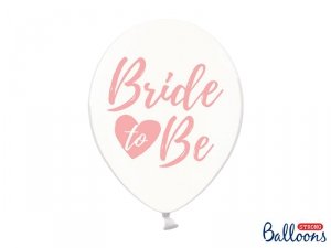 Balony 30cm, Bride to be, Crystal Clear (1 op. / 50 szt.)