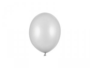 Balony Strong 12cm, Metallic Silver Snow (1 op. / 100 szt.)