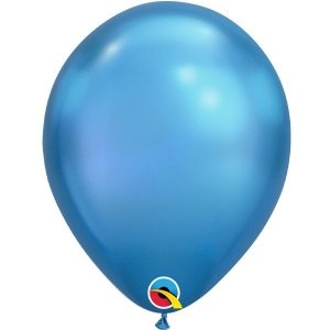 Balony QL 11 cali, chrom niebieskie 1 szt.