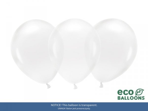 Balony Eco 26cm, transparentny (1 op. / 100 szt.)