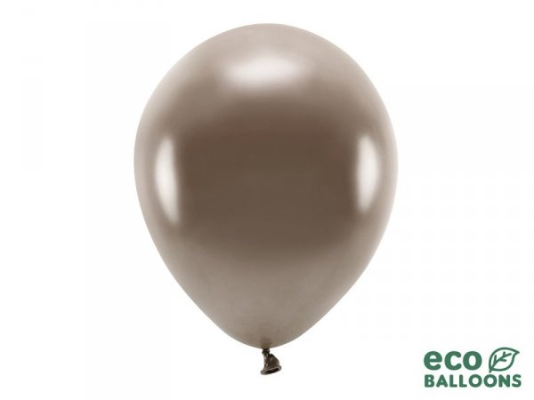 Balony Eco 30cm metalizowane, brązowy (1 op. / 100 szt.)