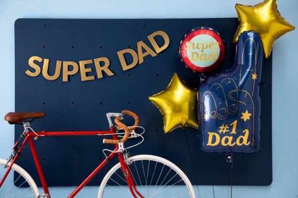 Balon foliowy Super Dad, 45 cm, mix