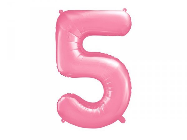 Balon foliowy Cyfra ''5'', 86cm, różowy