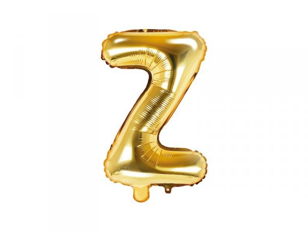 Balon foliowy Litera ''Z'', 35cm, złoty