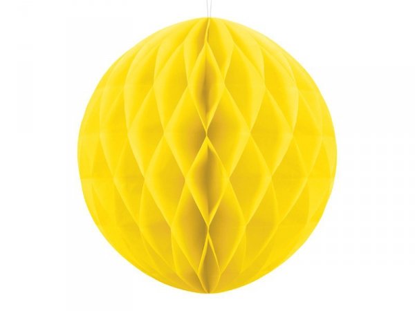 Kula bibułowa, żółty, 30cm