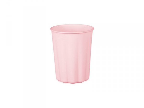 Kubeczki plastikowe Falbanka, 220 ml, różowy (1 karton / 24 op.) (1 op. / 4 szt.)