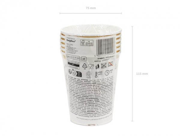Kubeczki Kwiaty, mix, 220 ml (1 karton / 25 op.) (1 op. / 6 szt.)