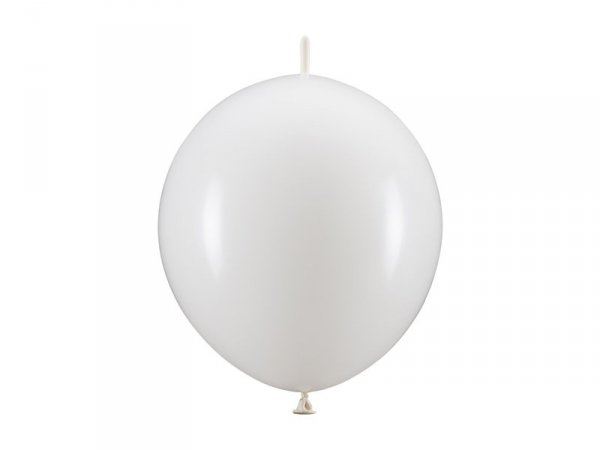 Balony z łącznikiem, 33 cm, biały (1 op. / 20 szt.)