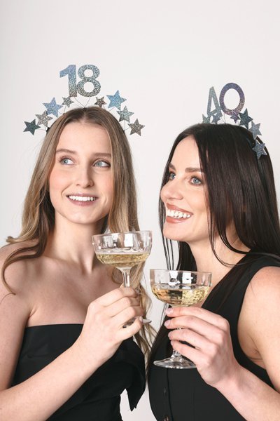 Opaska z gwiazdkami 40, srebrna