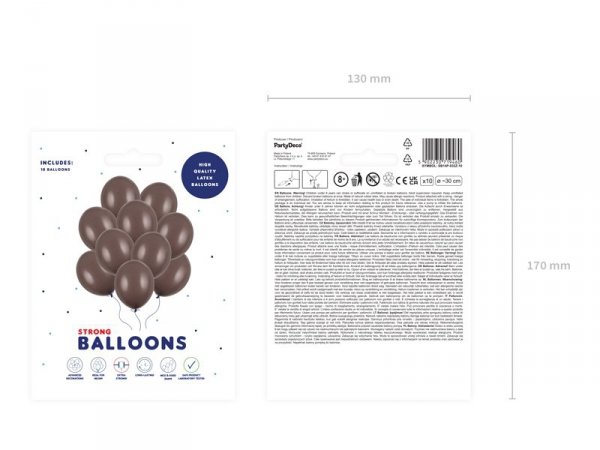 Balony Strong 30cm, Pastel Cocoa Brown (1 op. / 10 szt.)