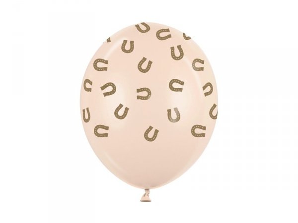 Balony 30 cm, Podkowy, alabastrowy (1 op. / 6 szt.)