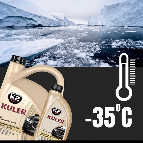 K2 KULER CZERWONY Płyn do chłodnic 5L -35C