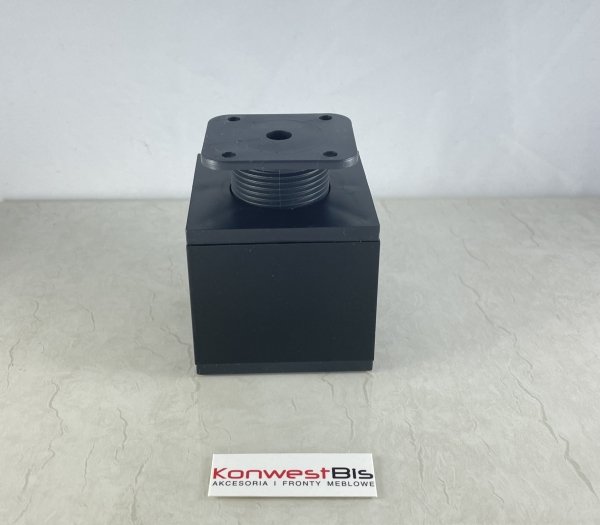 Nóżka meblowa kwadratowa 60mm Czarny