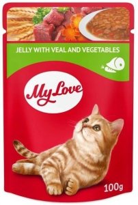 My Love Cat 100g saszetka dla kota z  Cielęciną i warzywami w galaretce