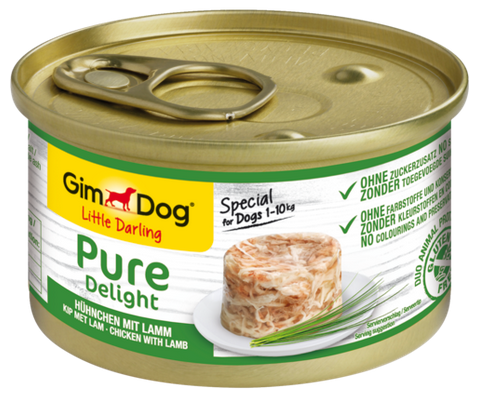 GimDog Pure Deli puszka dla psa z kurczakiem i jagnięciną 85g