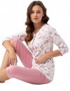 Piżama Luna 668 3/4 3XL L24 damska rozpinana