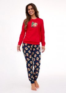 Piżama Cornette 671/422 Teddy dł/r Christmas S-2XL damska