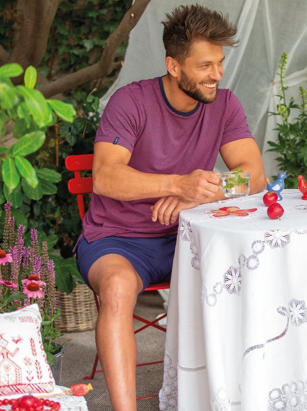 Piżama Key MNS 319 A26 kr/r 3XL-4XL