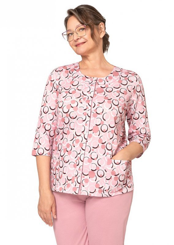 Piżama Martel Maria II 201 3/4 3XL-4XL damska rozpinana