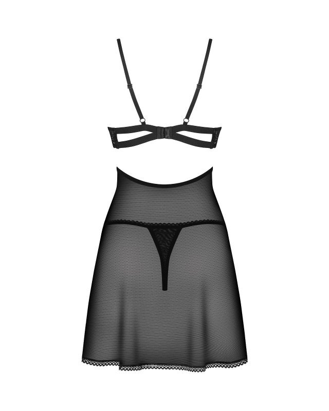 Komplet Obsessive Nutris Babydoll & Thong XS-2XL