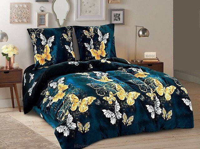 Komplet pościeli Cotton World Polarowa/Welur Kolorowy Wzór SHY 160x200
