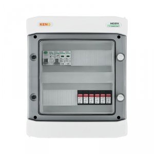 Rozdzielnica przyłączeniowa DC+ AC z ogranicznikiem przepięć DC 1000V typu 2, 2x łańcuch PV, 2x MPPT // ogr. AC typ 2, 20A 1F, RCD 100mA