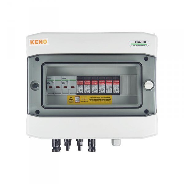 Rozdzielnica przyłączeniowa DC z ogranicznikiem przepięć 1000V, typu 1+2, 2x łańcuch PV, 2x MPPT, zab. przet. 4x15A