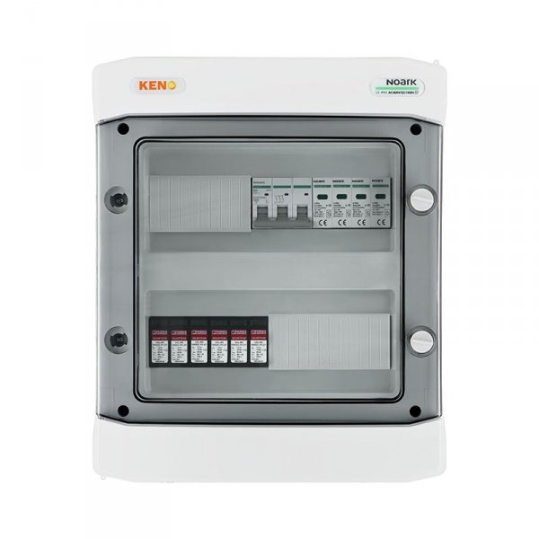 Rozdzielnica przyłączeniowa DC+ AC z ogranicznikiem przepięć 1000V typu 2, 3 x łańcuch PV, 3 x MPPT // ogr. AC typ 2, wył. 25A 3-F