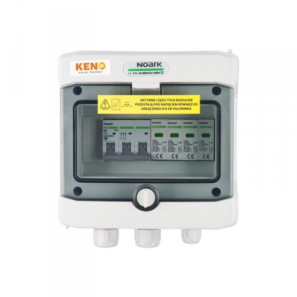 Rozdzielnica przyłączeniowa AC z ogranicznikiem przepieć typ 2, 20A 3-F