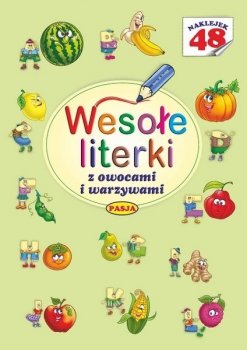 Wesołe literki z owocami i warzywami. 48 naklejek