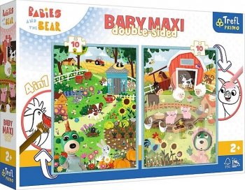 Bobaski i Miś. Puzzle. 4 w 1. 2x10 elementów