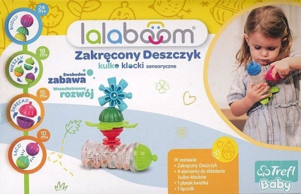 Zakręcony deszczyk. Kulko-klocki sensoryczne. Lalaboom