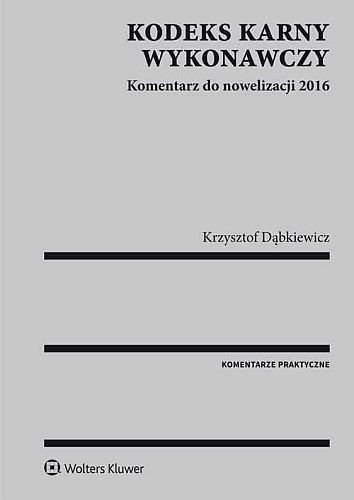 Kodeks karny wykonawczy. Komentarz do nowelizacji 2016, Krzysztof Dąbkiewicz