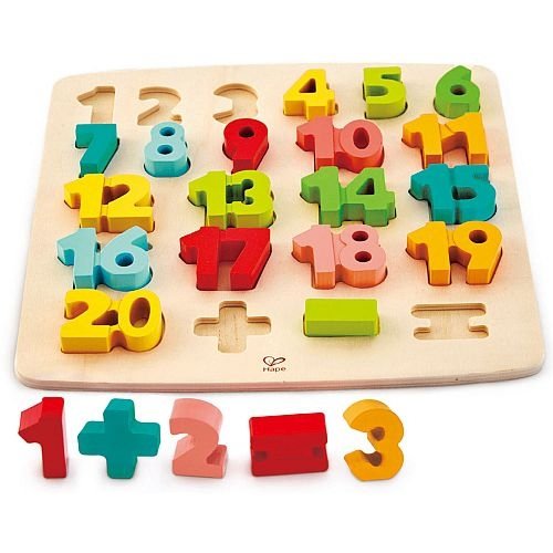 Matematyczna układanka. Drewniane puzzle. Hape