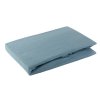 Prześcieradło jersey z gumką 140x200 cm z bawełny kolor niebieski 125 g/m2 Design 91 