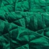 EUROFIRANY PREMIUM Narzuta KRISTIN 3 z miękkiego welwetu przeszywana w geometryczny wzór 220x240cm ciemny zielony