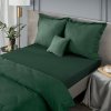 Prześcieradło jersey z gumką 120x200 cm z bawełny kolor ciemny zielony 125 g/m2 Design 91