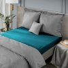 Prześcieradło jersey z gumką 140x200 cm z bawełny kolor turkusowy 125 g/m2 Design 91 