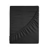 Prześcieradło jersey z gumką 220x200 cm z bawełny kolor czarny 125 g/m2 Design 91 