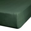 Prześcieradło gładkie z gumką 180x200 cm z satyny bawełnianej kolor ciemny zielony 125 g/m2 NOVA 3
