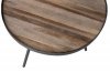 Zestaw 3 stolików Lize drewno/metal brązowe