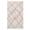 Ręcznie tkany dywan zigzag biało-czarny (150x240)