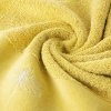 Ręcznik LORI WAŻKA - 70x140 musztardowy ze srebrnym zdobieniem - PREMIUM