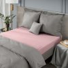 Prześcieradło jersey z gumką 120x200 cm z bawełny kolor pudrowy róż 125 g/m2 Design 91