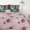 Pościel dziecięca 160x200 cm bawełniana kolor różowy grafitowy KIDS Design 91