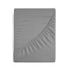 Prześcieradło gładkie z gumką 100x200 cm z satyny bawełnianej kolor stalowy 125 g/m2 NOVA 3